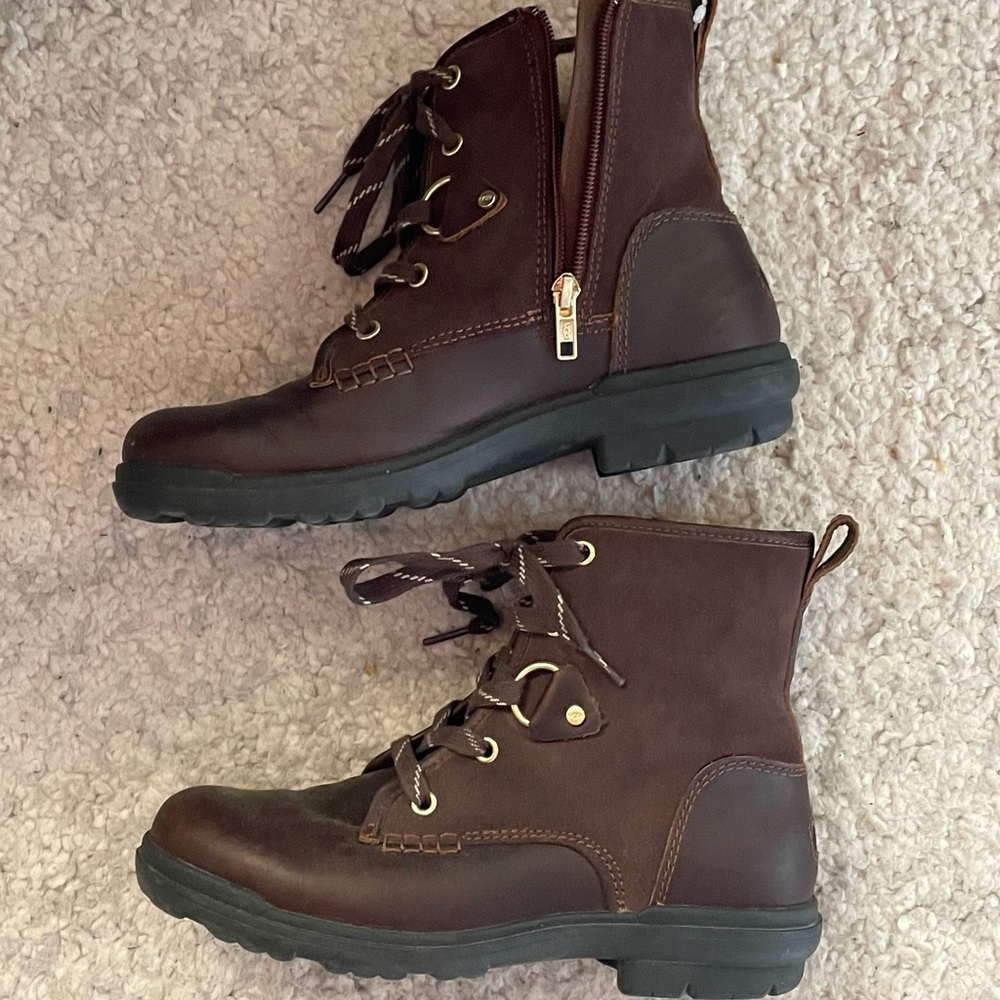 UGG chocolate lace up boots